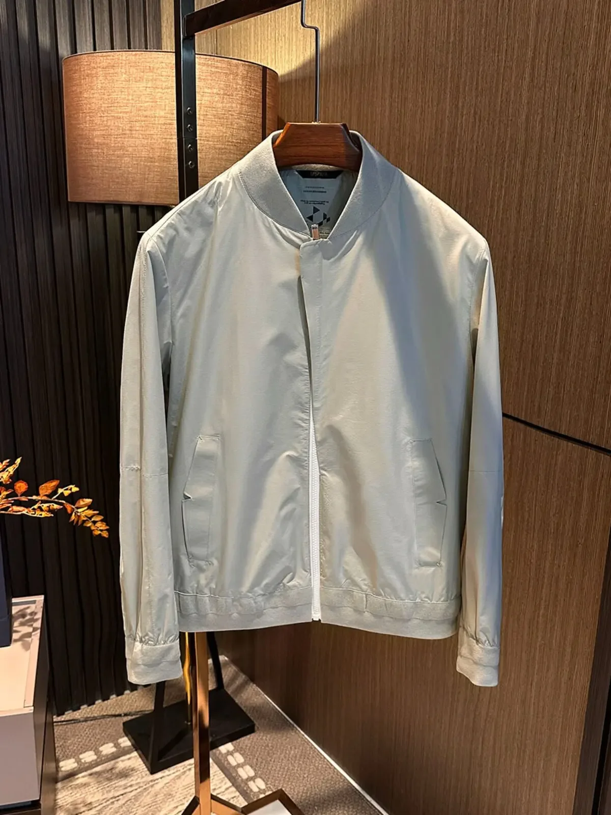 Capable temperament old money style! 25 autumn clothes new men's short solid color simple versatile baseball collar jacket