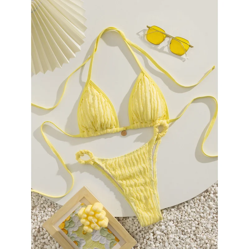 جديد بلون الصدر قلادة حديدية رقيقة حزام الرسن التعادل عارية الذراعين حزب بيكيني مجموعة #4