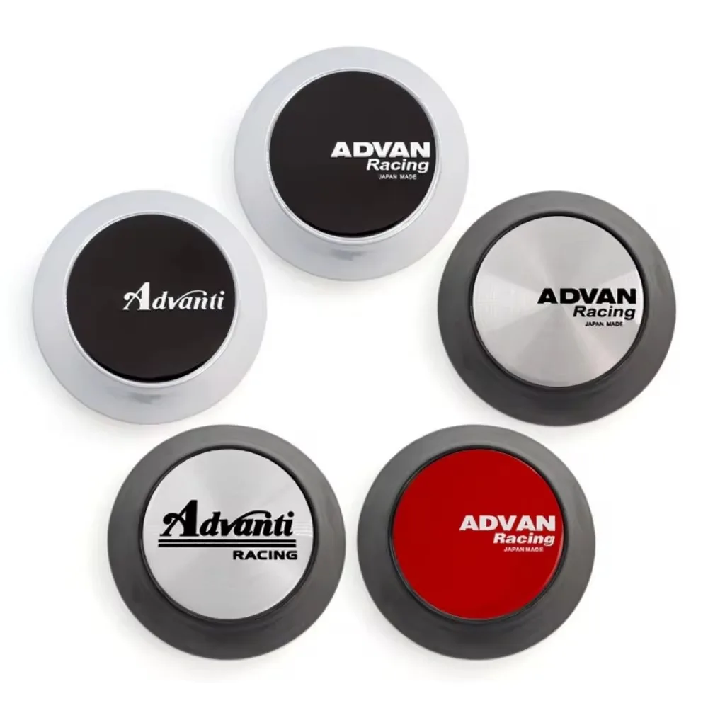 

4pcs 60mm (45mm Stickers) Advan Racing Advanti Japan Emblem Logo Car Wheel Center Caps Rim Centre Hub Cover Styling Accessories