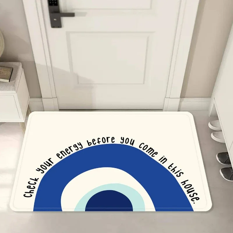 

Slogan Graphic Non-slip Door Mat Durable Welcome Doormat Indoor Outdoor Entrance Mats Resistance for Kitchen Bedroom Carpet