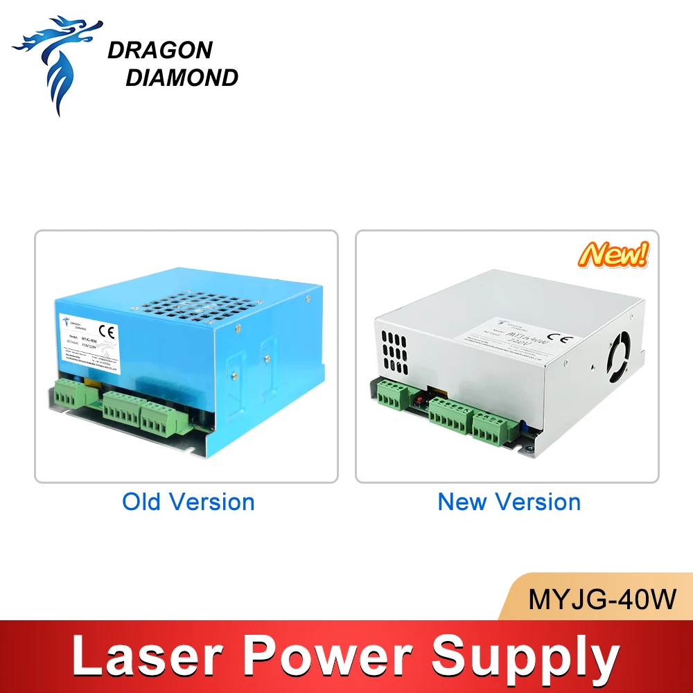 

New MYJG 40W CO2 Laser Power Supply 110V 220V for K40 CO2 Laser Tube Engraving Cutting Machine 35-50W MYJG Series Equipment