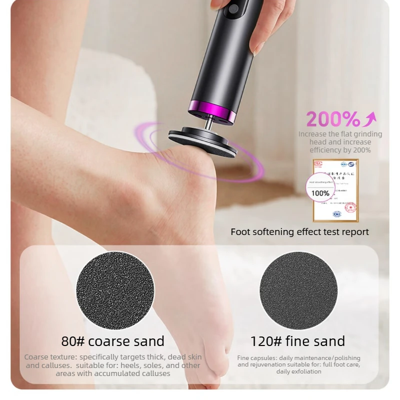 Electric Foot File Callus Remover Heel Dead Skin Grinder Rechargeable Pedicure Tool for Rough Feet Home Personal Care 전동 발각질 제거기