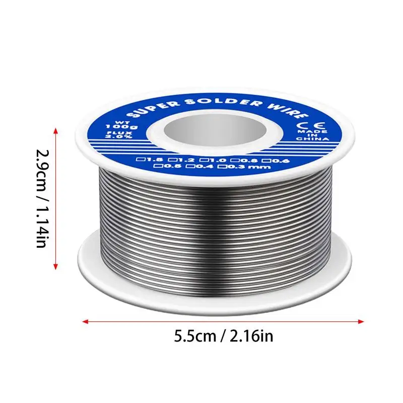 Multipurpose fio de solda eletrônico, fios de solda, Rosin Core Tin, Welding Flux, Iron Wire Reel, Diâmetro, Home Acessórios