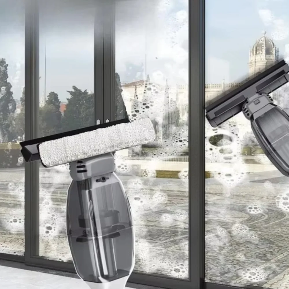 

Телескопический стержень для чистки стекла, регулируемый многофункциональный пылесос для окон, без разводов, перезаряжаемый