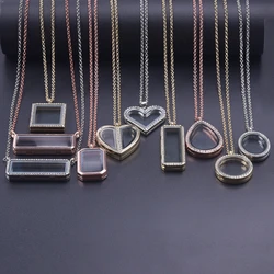 1Pc Openable Round Living Cremation Ashes Relicario Pendant Necklaces Jewelry Glass Memorial Reliquary Photo Locket Men Collares