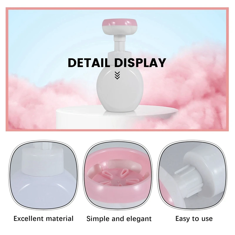 Flower Liquid Soap Dispenser Stamp Hand Soap Pump Bottle Floral Foam Bubbler Handsoup Plastic Bathroom Trip Travel