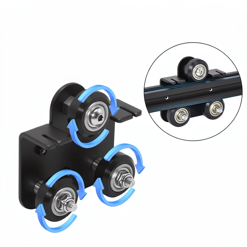 Extruder Back Support Plate With Pulleys For Ender 3 CR10 Series 3D Printer Accessory Durable Feeding Mechanism