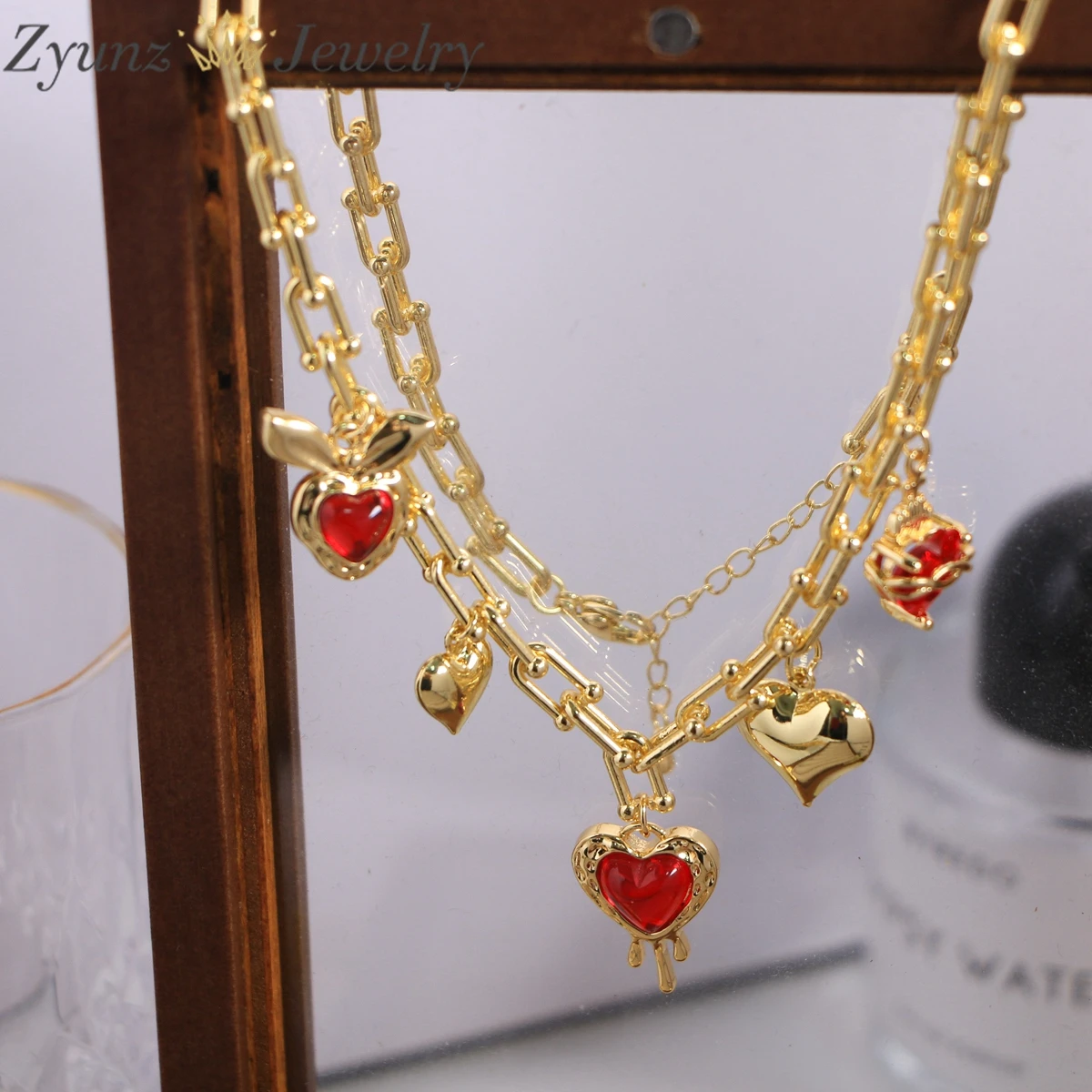 5pcs, Statement U Shaped Clavicle Chain Heart Star Necklaces Chokers for Women Gold Plated Jewelry