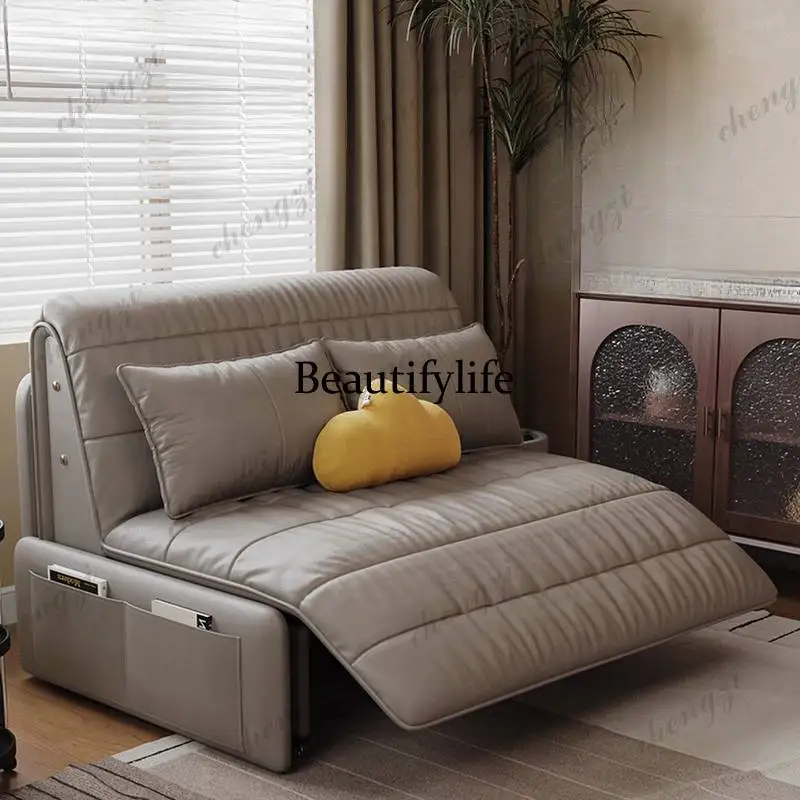 

Minimalist Luxury Electric Sofas Foldable Armrest High Curved Living Room Sofas Lounges Quality Canape Lit Furniture For Home