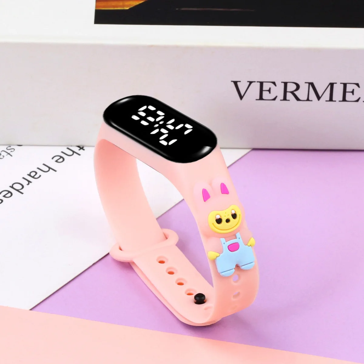 10pcs/lot جديد الكرتون LED الشكل ووتش الأطفال طالب سوار الساعات اللمس ساعة اليد الإلكترونية