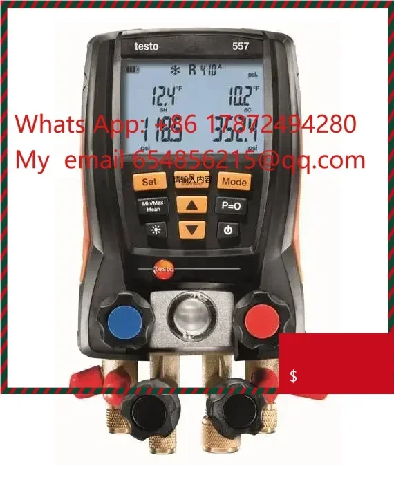 0563 1557 Testo 557 4-Way Digital Manifold Kit, Bluetooth & External Vacuum Gauge for HVAC