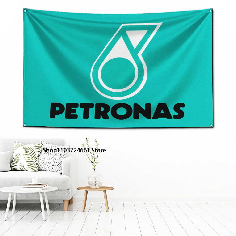 2024 Petronas olio lubrificante bandiera poliestere stampa digitale Banner per Garage Wall Art Out Door Decoration