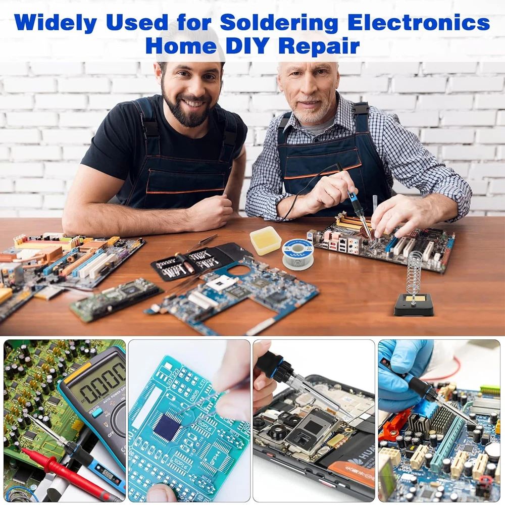 80 واط قابل للتعديل درجة الحرارة الداخلية الحرارة الرقمية درجة حرارة ثابتة مجموعة مكواة لحام كهربائية ، سبيكة لحام كهربائي ، تباع #6