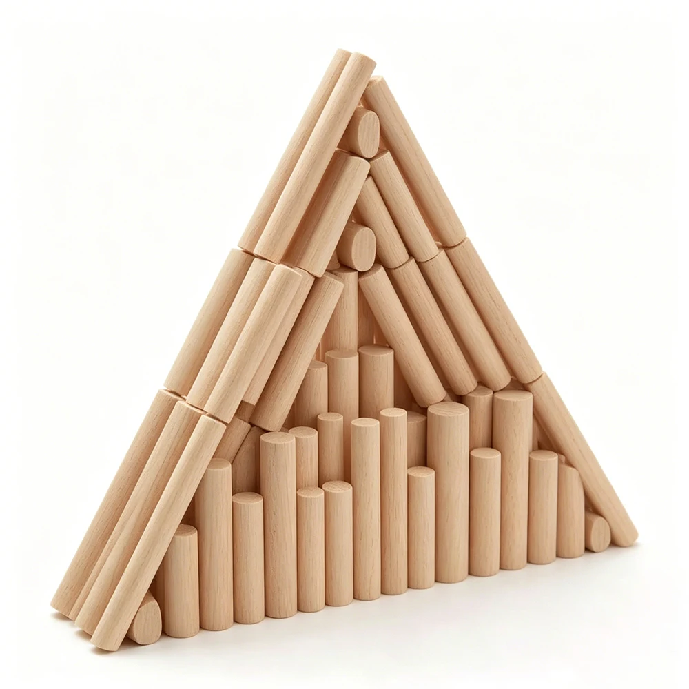 50-100Pc Diameter 2mm Solid Round Wood Length 100mm 150mm 200mm DIY Building Materials Building Model Small Wooden Sick