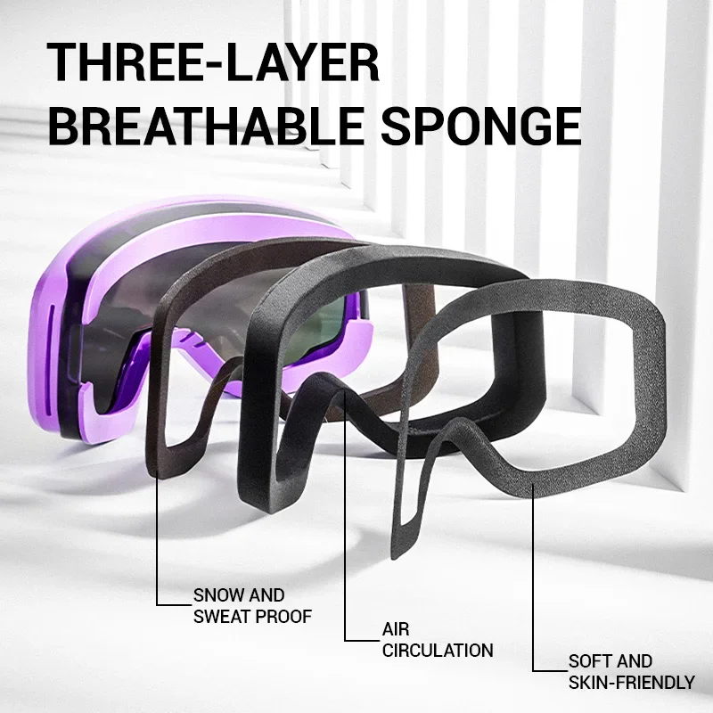 KAPVOE New Winter Outdoor Children Snowmobile Snowboard Ski Goggles Boys Anti-fog Skiing Glasses Sports Snow Protective Mask