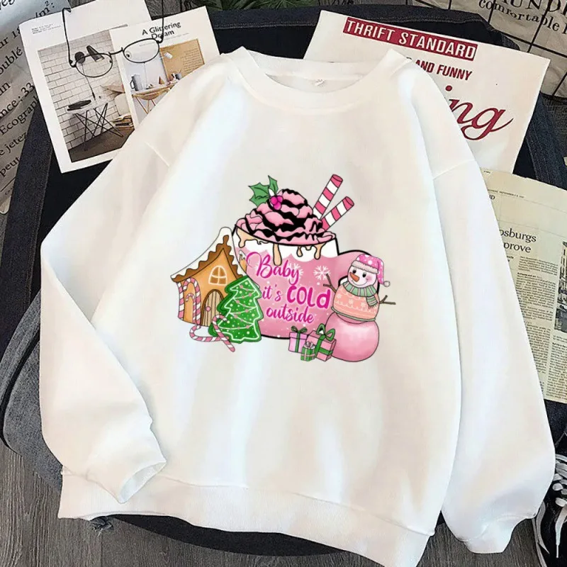 Tis The Season Sweatshirt Festive Christmas Sweater Cheerful Warm Round-neck Long-sleeved Pullover Streetwear Women Sweatshirt