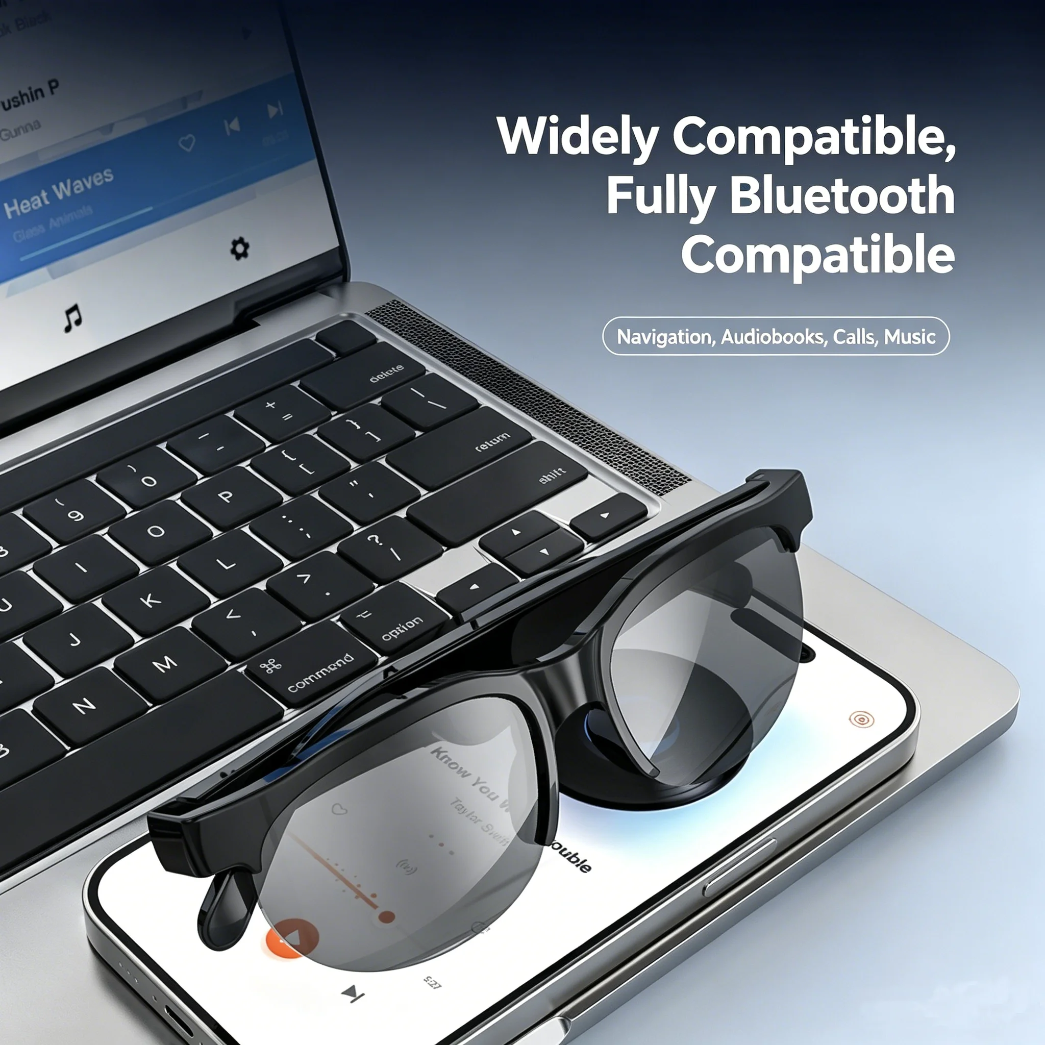 Smart Motorcycle Sunglasses AI Translation Bluetooth Conversation Listening To Music AI Glasses for Men Women