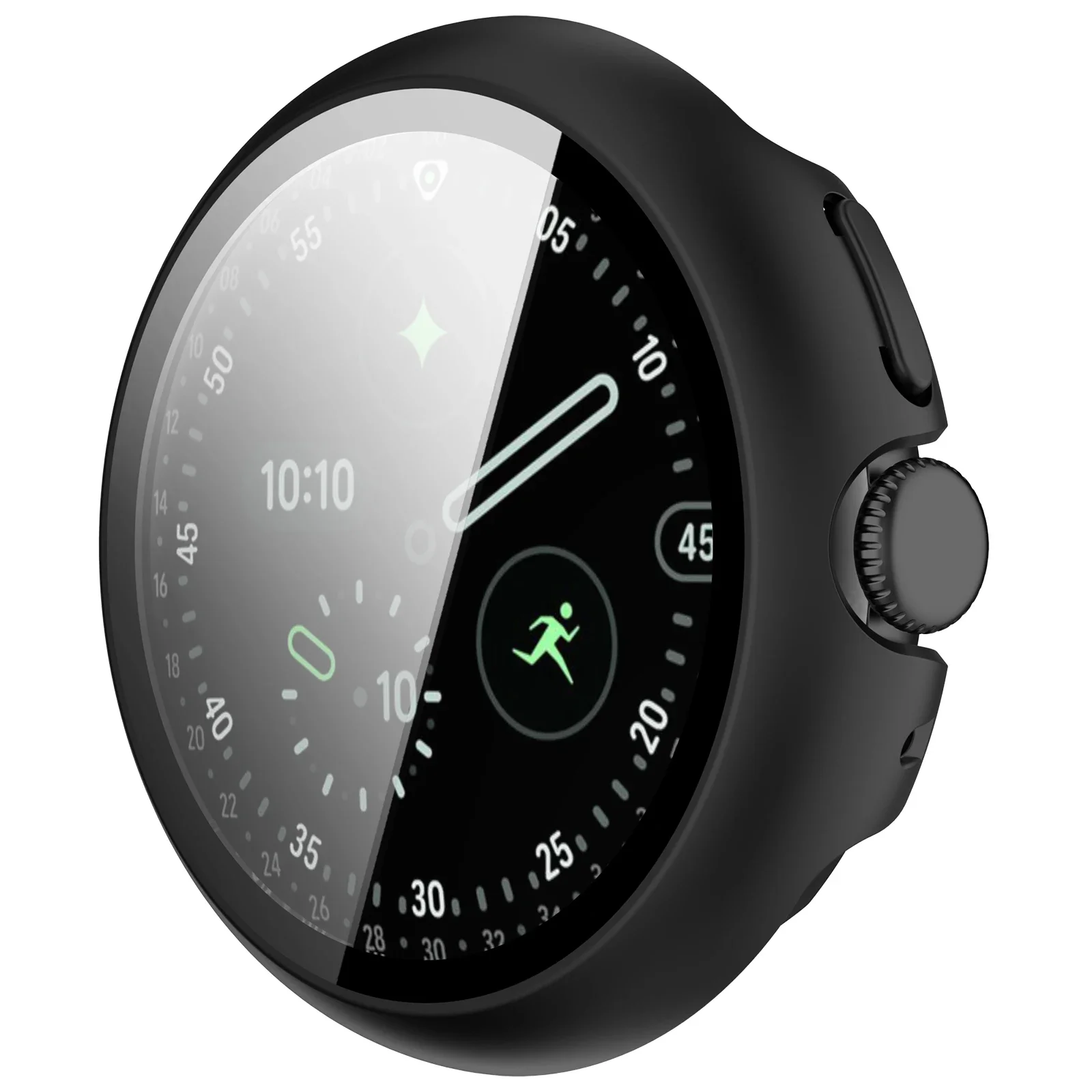 Gehärtetes Glas + Hülle für Google Pixel Watch 5 41mm 45mm, Hart-PC Rundumschutz-Bumper mit Displayschutzfolie für Google Pixel Watch 4 – Detail 14
