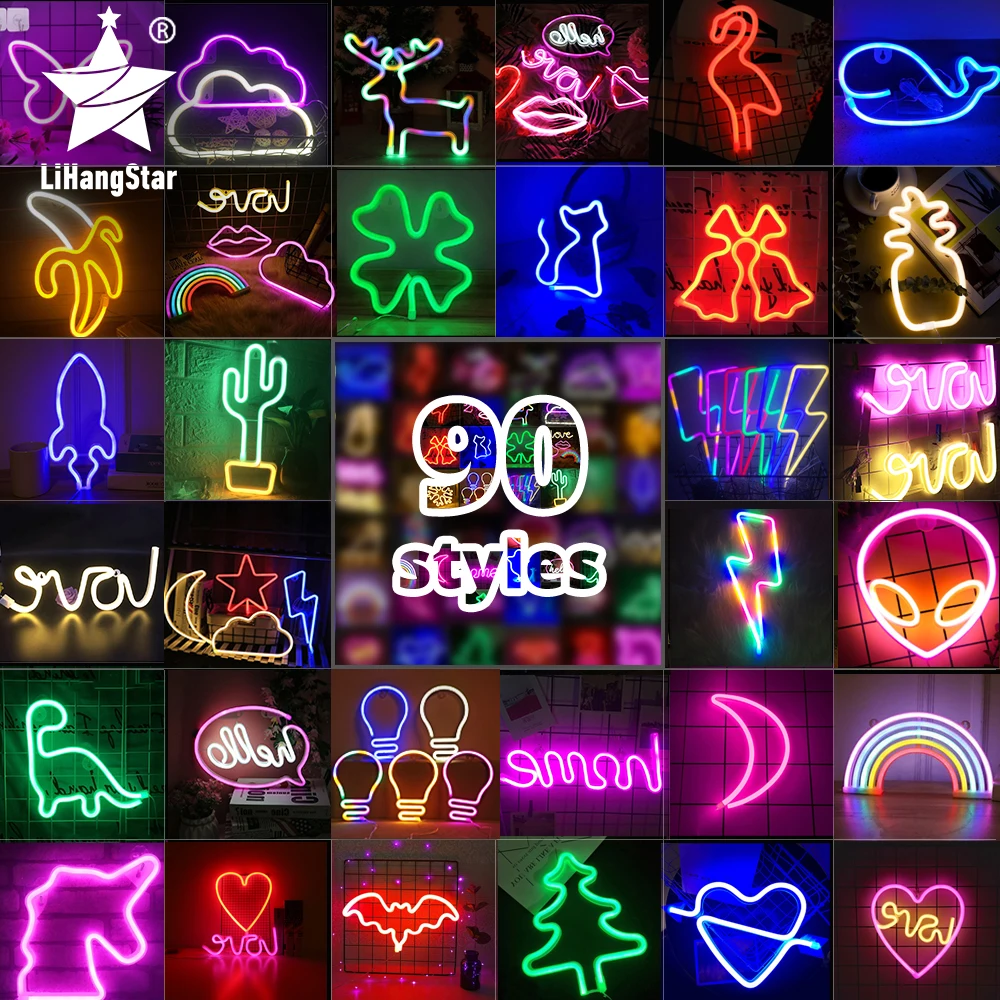 Letrero de neón con luz LED para decoración de pared, cartel artístico colgante para pared, fiesta en casa, Bar, Cabaret, boda, regalo de Navidad