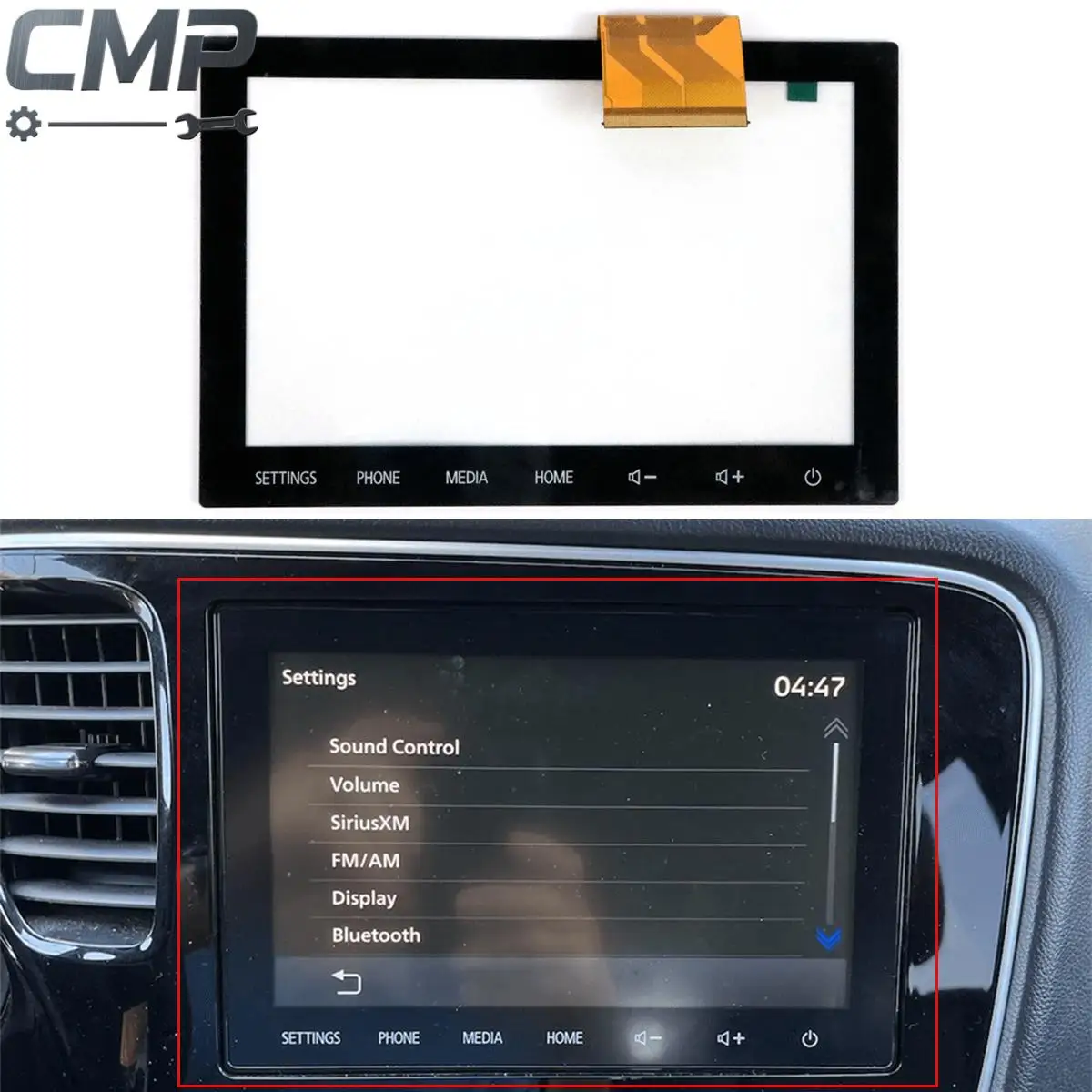 

8" Touch Screen Nav 8740A098 8740A103 8740A101 8740A100 Radio For Mitsubishi Outlander Sport Mirage G4 2019-2022 Panel Digitizer