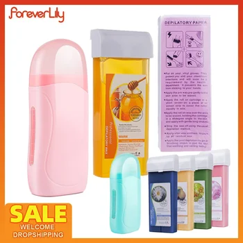 3 w1 Roll On zestaw wosk do depilacji do depilacja woskiem na twarz podgrzewacz do depilatora woskowego podgrzewacz paski z woskiem zestaw papieru