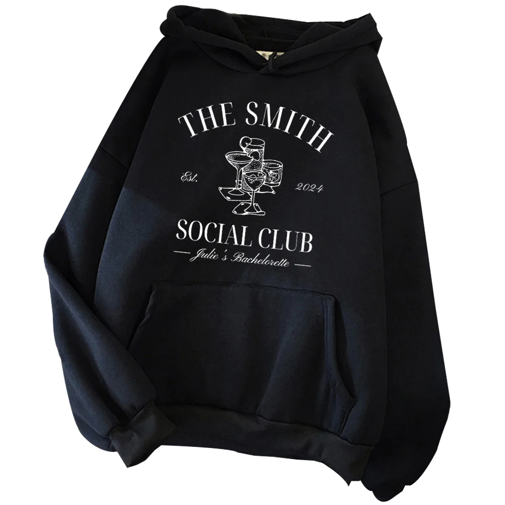 Social Club Bachelorette Hoodie Customizable Bachelorette Party Hoodie Pullover Tops Streetwear