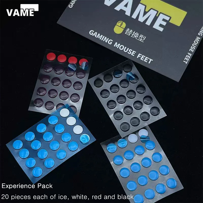 Накладки для мыши VAME Pure PTFE, маленькие круглые точки 6,5 мм, для контроля скорости, DIY, универсальные, для твердых тканевых ковриков, 0,8 мм