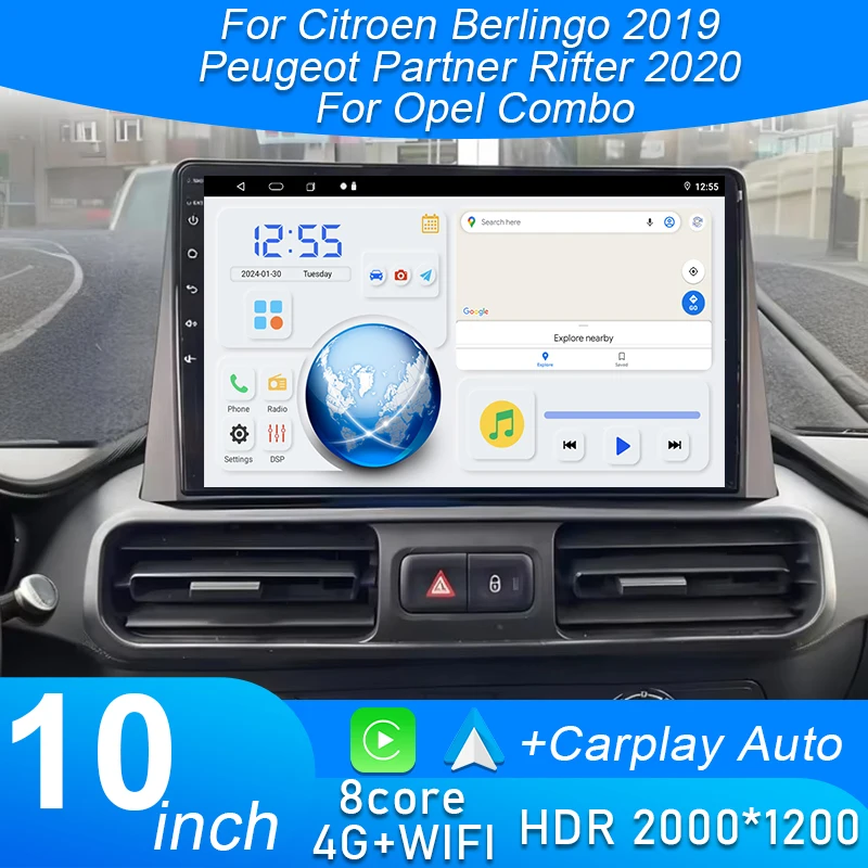 

Android 15 Carplay Car Radio Stereo Multimedia Video Player For Citroen Berlingo 2019 Peugeot Partner Rifter 2020 For Opel Combo