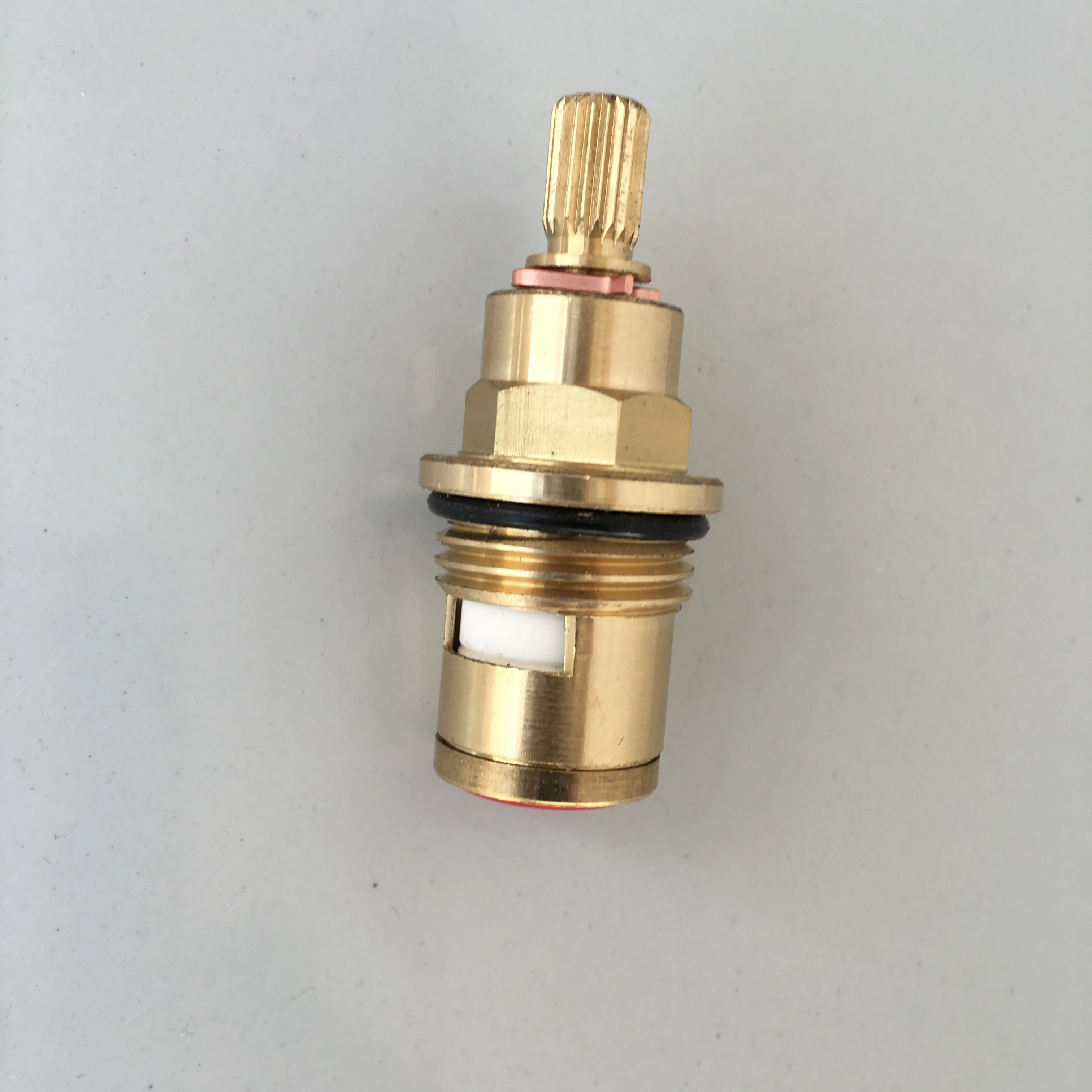 20 Teeth 1/4 Turn Brass Faucet Cartridge Water Tap Valve  53mm Single Thread Cold Or Hot Water Faucet Repair Parts