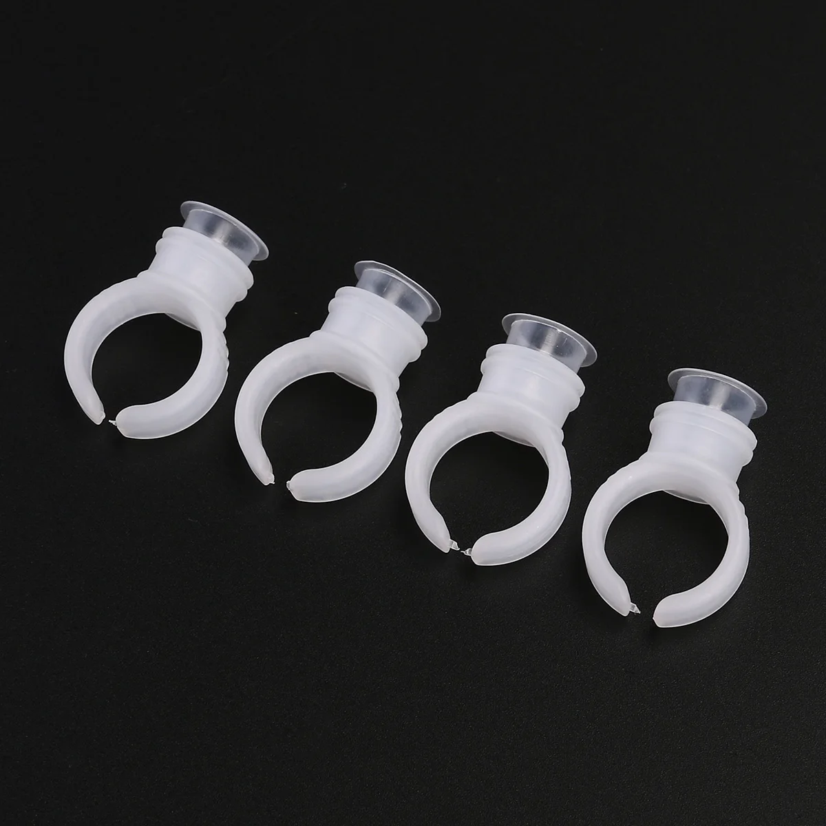 

200pcs Disposable Clear Ink Caps Superior Quality Pigment Containers For Eyelash Makeup Permanent Tattoo Tools Hygienic Easy
