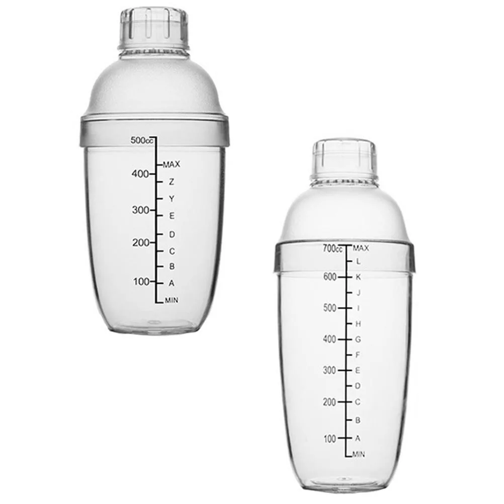 1 Set Transparent Snow Grams Mug Graduated Glass Anti-Scald Shaker Bottle For Bar Decor Wine Container Milk Tea Tool