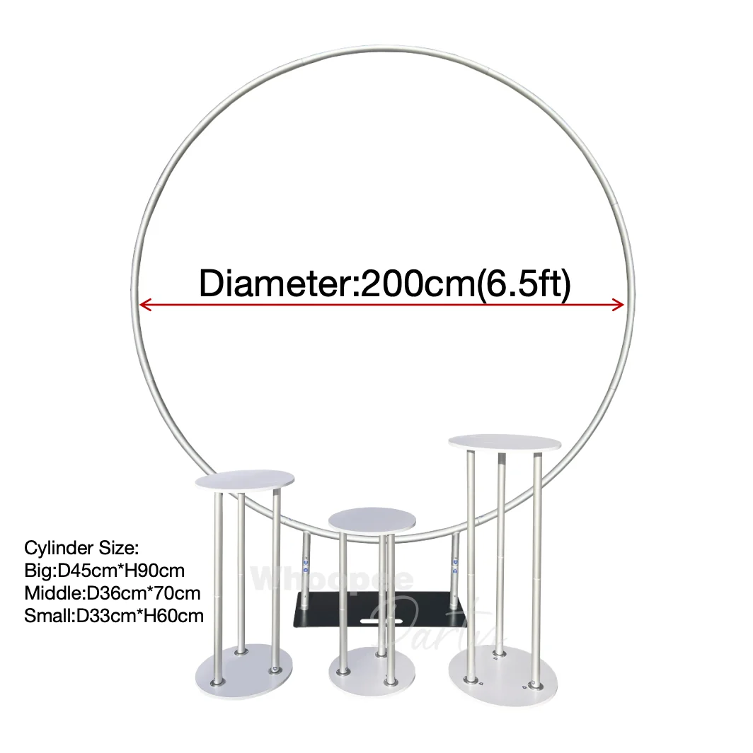 Birthday wedding flower balloon aluminum circular backrest frame base