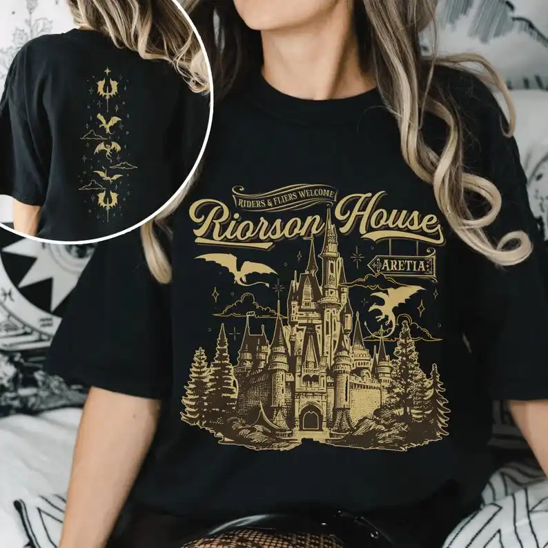 Xaden Riorson House T-shirt, Fourth Wing Shirt Designs, Onyx Storm Era Tee Shirt, Xaden Fourth Wing Fan Merch