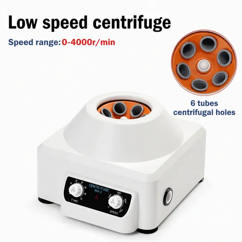 Electric Laboratory Centrifuge 4000rpm Low Speed with Timer for 6x10ml Tubes PRP Plasma Serum Separation