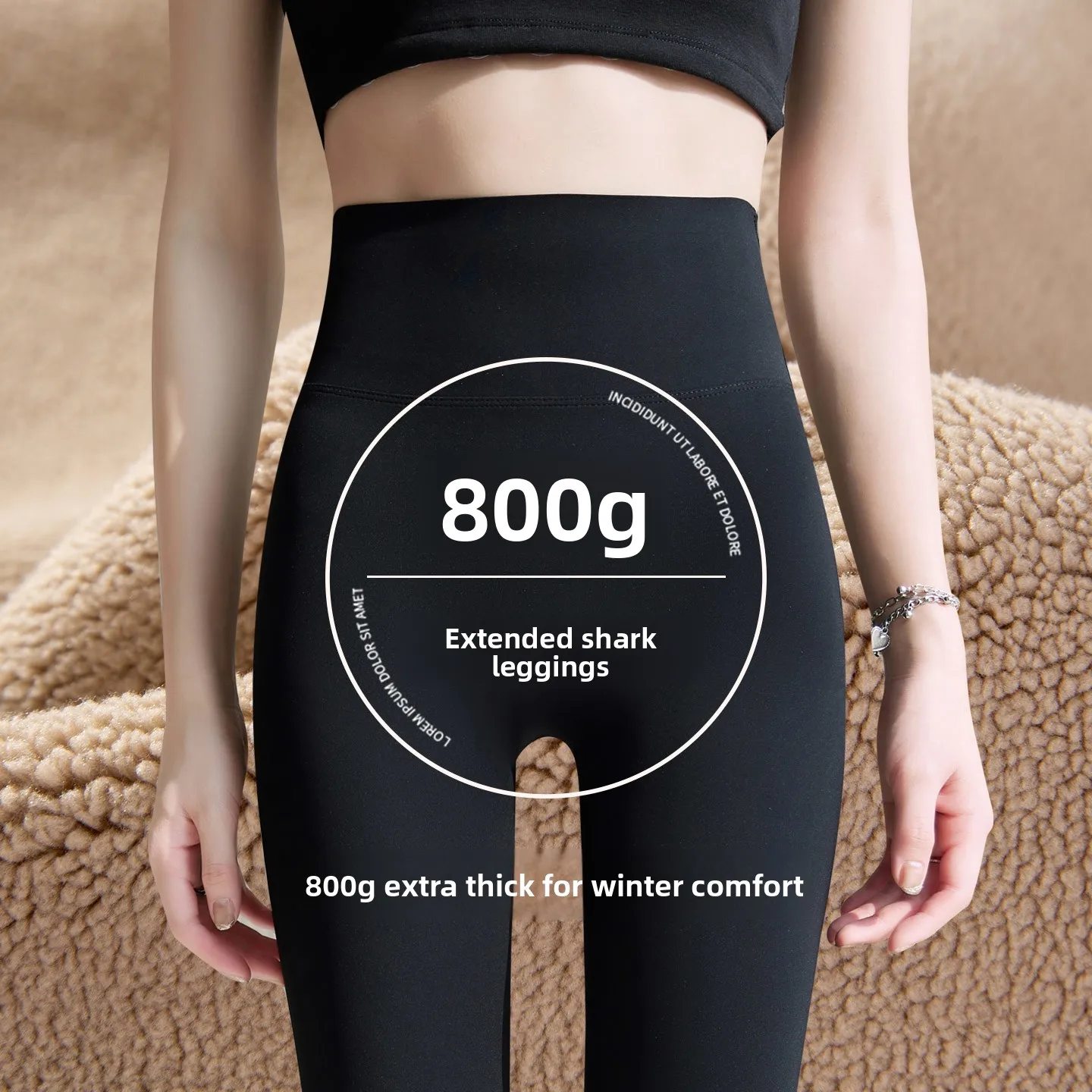 

Брюки для йоги из овчины больших размеров на подкладке, женские теплые узкие длинные брюки с высокой талией, повседневные модные брюки