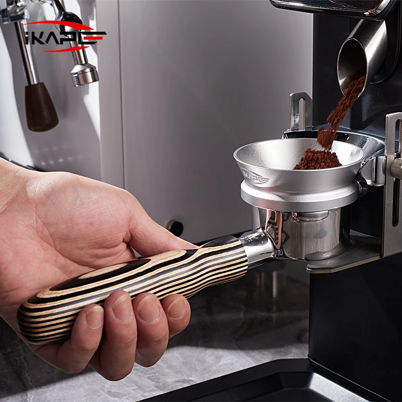 IKAPE Espresso Bottomless Portafilter for Delonghi/Barsetto/Berivlle/Lamarzocco/E61 Coffee Machine Accessories 51/54/58mm