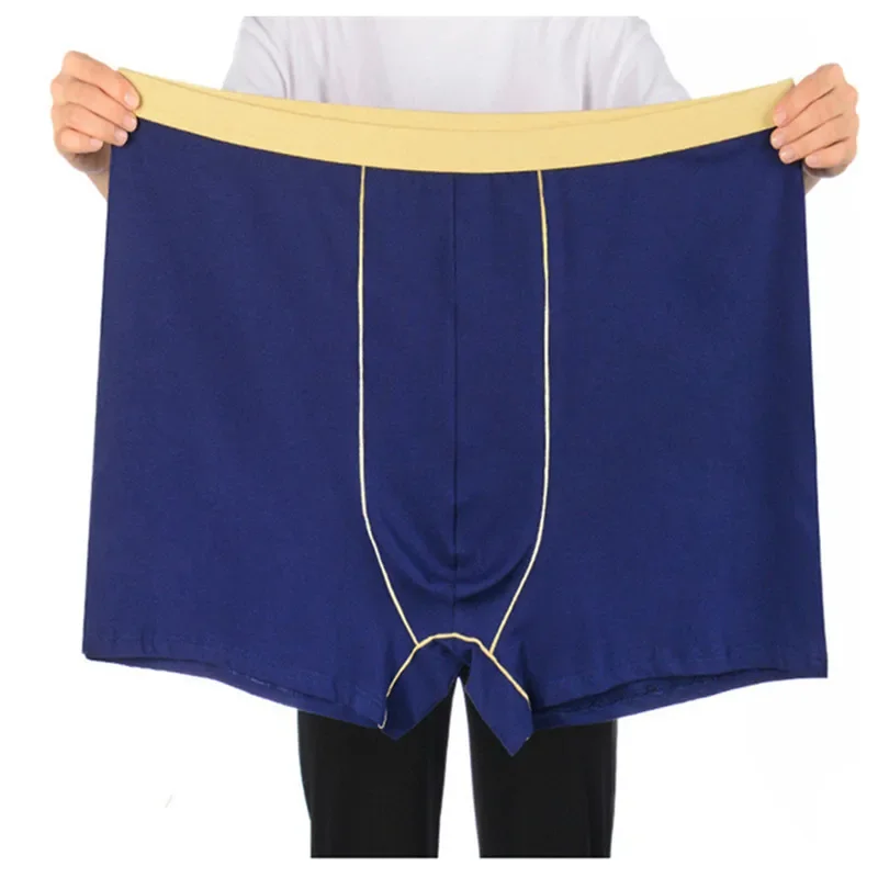 200KG Men Boxers 13XL 12XL Pure Cotton Panties Overlarge Plus Size Underwear 10XL 9XL High Waist Male Elastic Dad Underpants