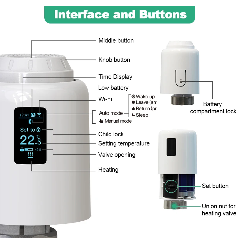 Tuya casa inteligente wi fi válvula termostática do radiador atuador cabeça válvula inteligente controlador de temperatura alexa google casa vida inteligente