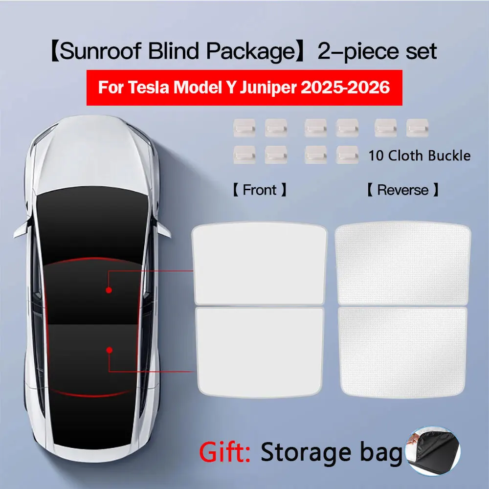 Zonneschermen voor Tesla Model 3 Highland Model Y 2017-2026 IJsdoek Gesp Zonwering Glas Voor Achter Zonnekap Dakraam Accessoire