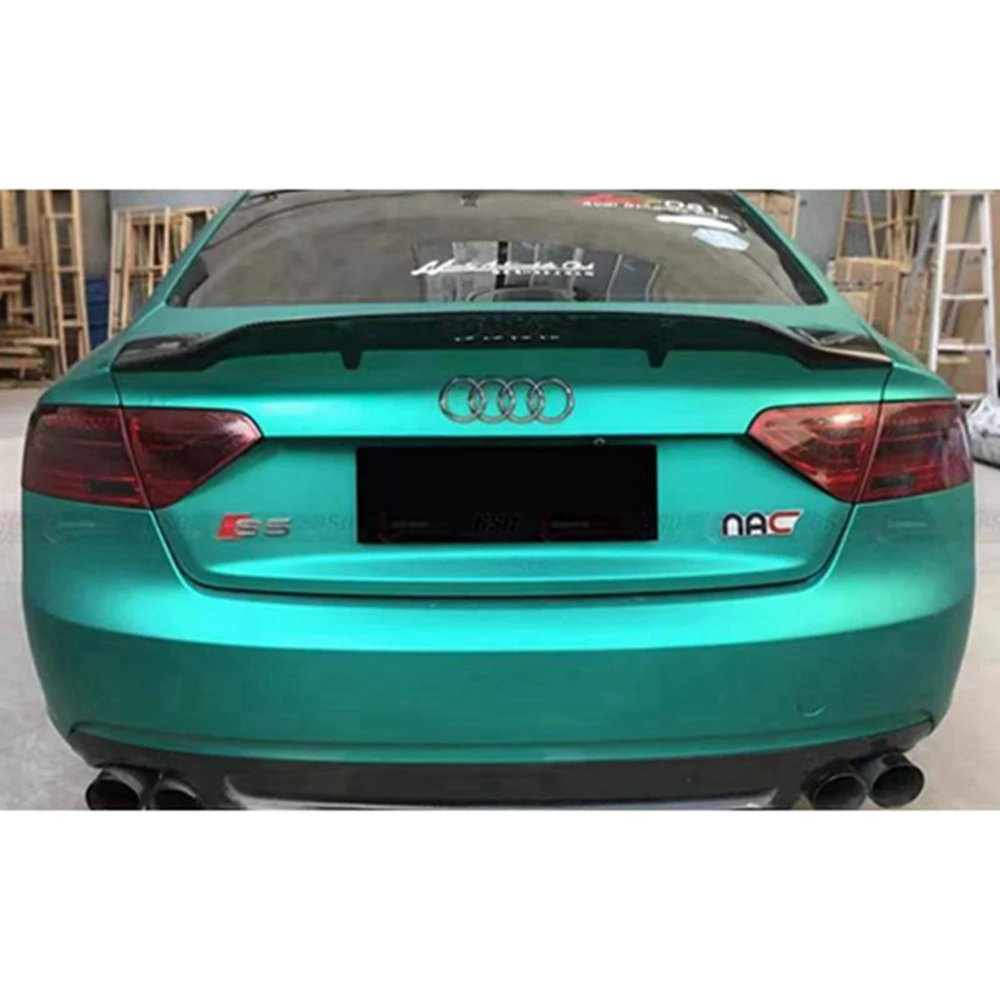 

For AUDI A5 B8 B8.5 2Door Coupe 8T3 R Style Carbon fiber Rear Spoiler Trunk wing 2009-2016 FRP Forged carbon（Not for S5 RS5）