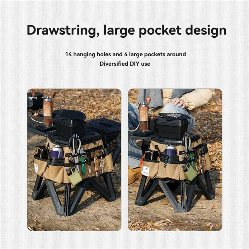 ISE MOUNT Folding Stool Seat Cover Oxford Cloth Protective Cover Portable Expansion Cover Portable Tool Bag-AA85