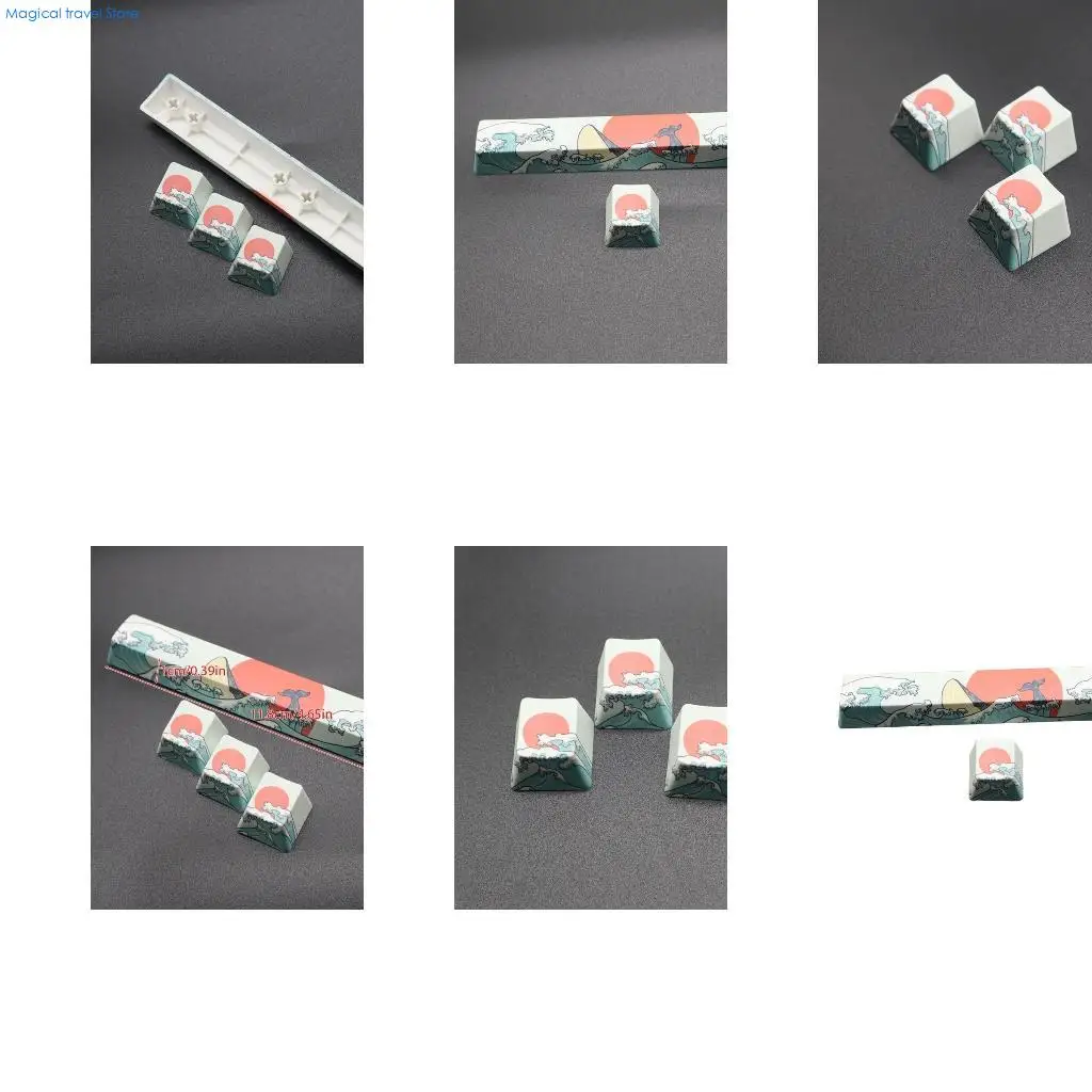 

N2UB 2Pcs Personality Keycaps OEM Profile PBT Five-Side Sublimation Space ESC Keys Keycap for Mechanical Keyboard Repair