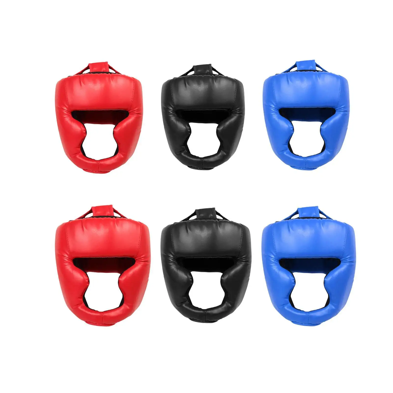 

PU Headgear Boxing Helmet Protective Gear Cheek and Facial Shield for Taekwondo Kickboxing Sanda Competition