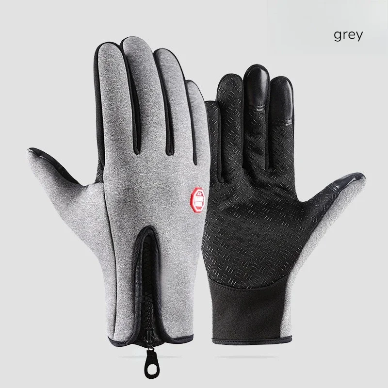 Guantes de ciclismo para deportes al aire libre, guantes de esquí y montañismo en otoño e invierno, pantalla táctil, antideslizantes, impermeables, resistentes al viento, cálidos