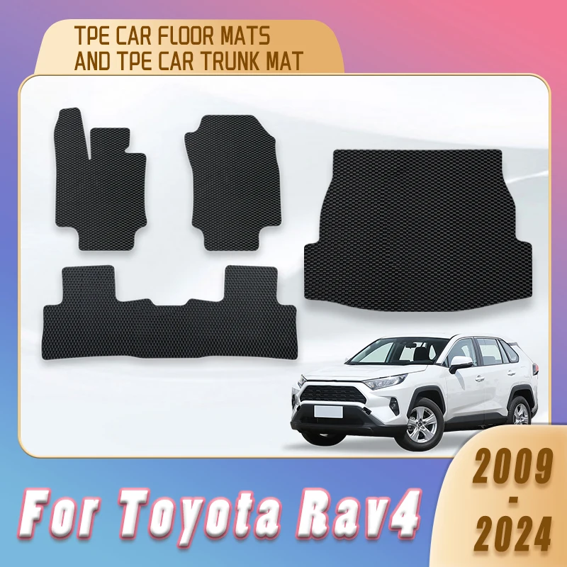 

Автомобильные коврики TPE, коврики в багажник для Toyota Rav4 2024 2023 2022 2021 2020-2015 2014 2013 2012 2011 2010 2009, внутренние коврики