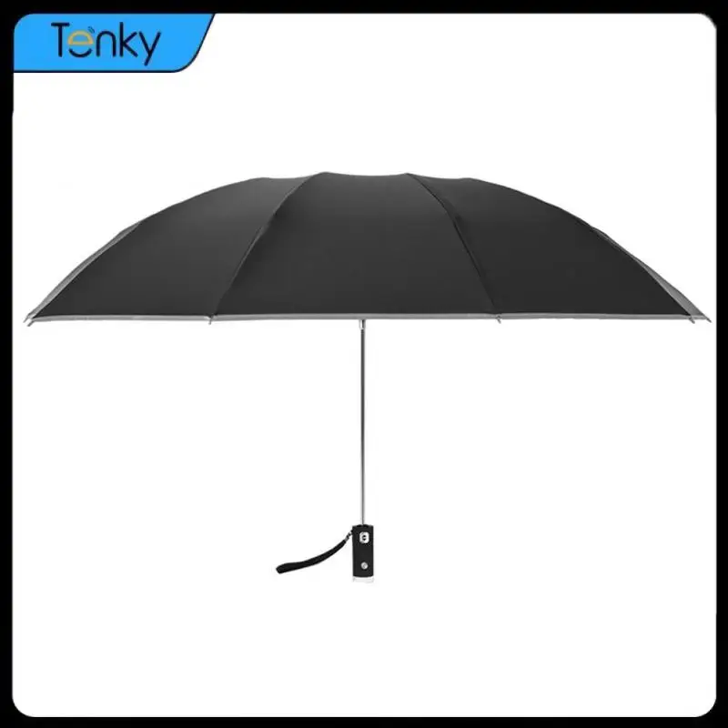 Umbrella Uv Blocking Stable Support Reflective Strip Car Umbrella Waterproof And Windproof Black Rubber Umbrella Fabric Parasol