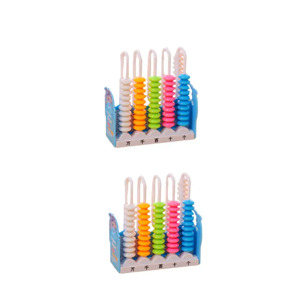 

2Pcs Kids Abacus Educational Math Counting Beads Early Learning Colorful Preschool Counting Tool for Number Recognition Hand Eye