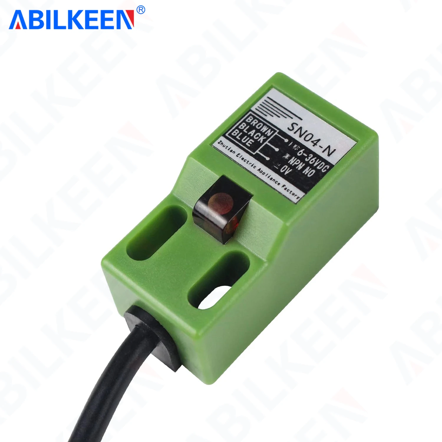 ABILKEEN SN04 Mini Box-Shaped Proximity Sensor Switch 4MM Detection Distance DC6-36V NPN/PNP 1NO/1NC Inductive Approach Sensor