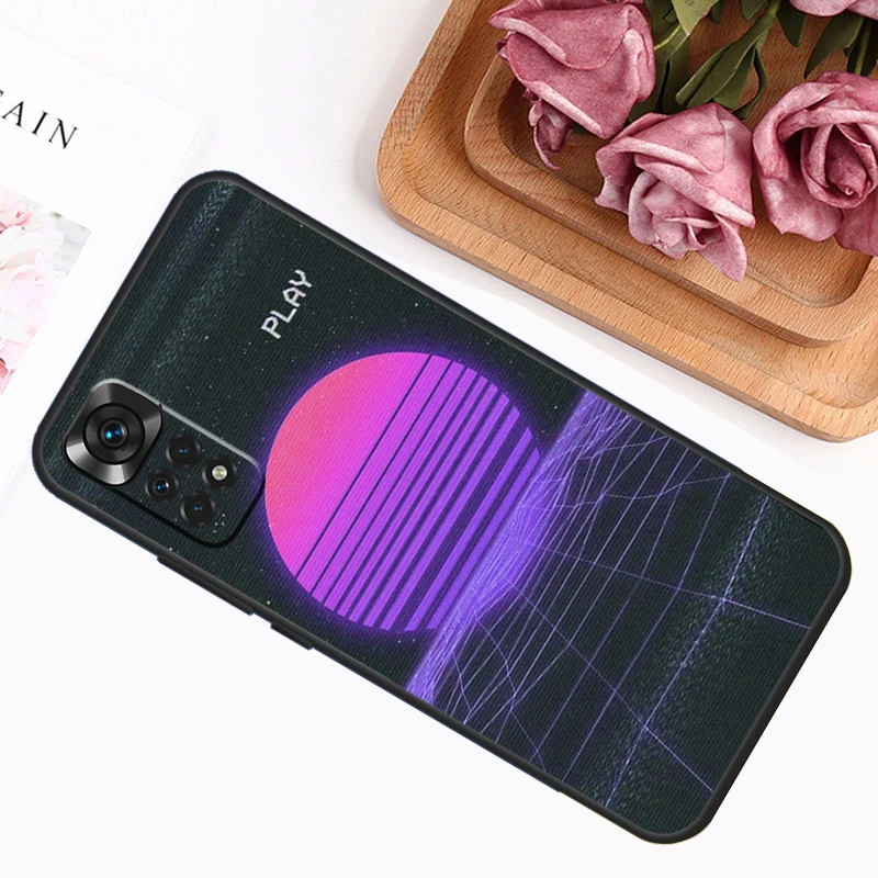 Hot Synthwave Retro 80s Neon Case For Xiaomi Redmi Note 11 10 9 8 12 Pro Plus 12S 11S 10S 9S Cover For Redmi 12C 10C 9C