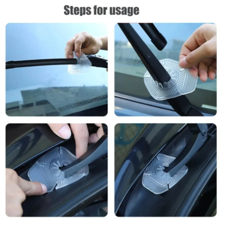 Car Wiper Hole Protective Cover Dustproof Auto Windshield Wiper Sleeve Silicone Protective Covers Pad Prevent Leaves Accessories